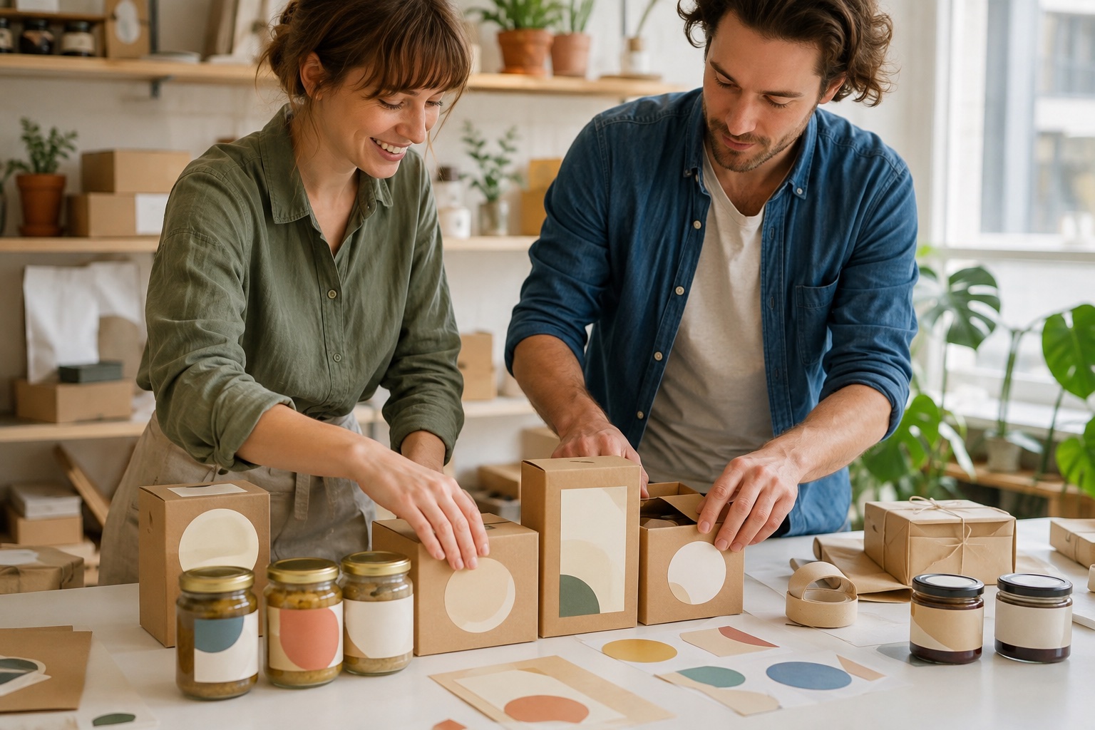 Ondernemer en designer ontwikkelen verpakkingen en labels voor verschillende producten